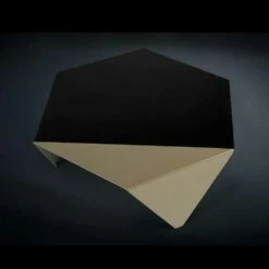 Salontafel In Two-tone Metalen Ontwerp Coffee Laser Gesneden Ruche -Slide Shop tavolino da caffe di design in metallo bicolore tagliato laser ruche 3