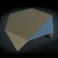 Salontafel In Two-tone Metalen Ontwerp Coffee Laser Gesneden Ruche -Slide Shop tavolino da caffe di design in metallo bicolore tagliato laser ruche 5