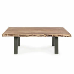 Salontafel In Handgemaakt Hout En Staal Homemotion - Tancredi -Slide Shop tavolino da caffe in legno lavorato a mano e acciaio homemotion tancredi 3