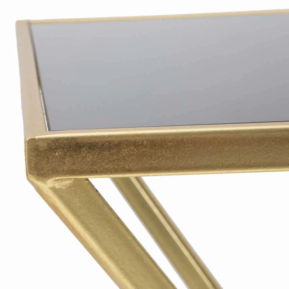 Rechthoekige Design Salontafel In Ijzer En Glas - Rosie 5 Rechthoekige Design Salontafel In Ijzer En Glas - Rosie - Afbeelding 5