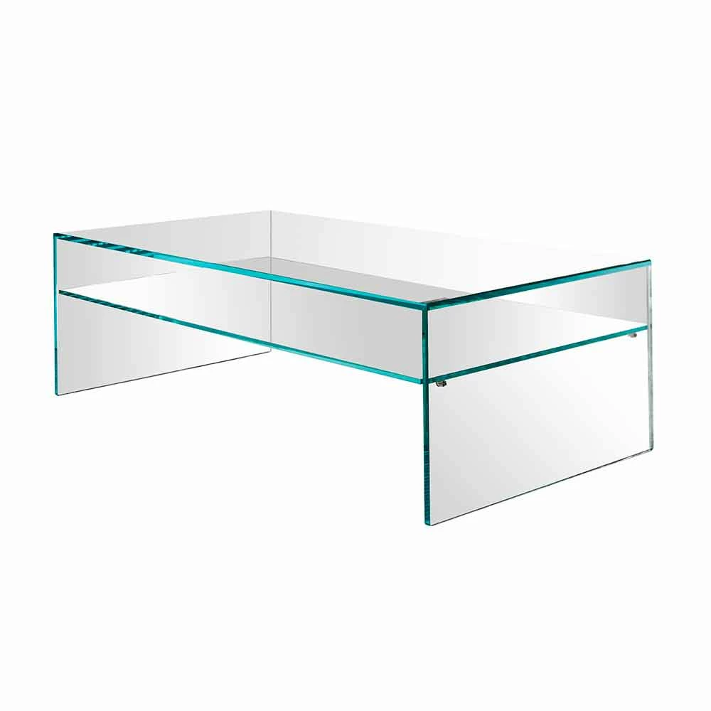 Bridge Salontafel In Extra Helder Glas Made In Italy - Tifrana 1 Bridge Salontafel In Extra Helder Glas Made In Italy - Tifrana