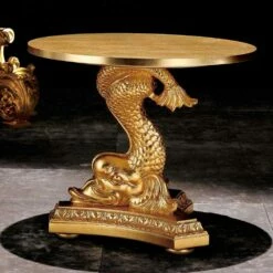 Klassieke Woonkamer Salontafel In Massief Hout Met De Hand Gesneden, Ciro