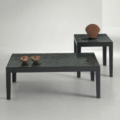 Salontafel Met Gehamerd Glazen Blad Made In Italy - Pine