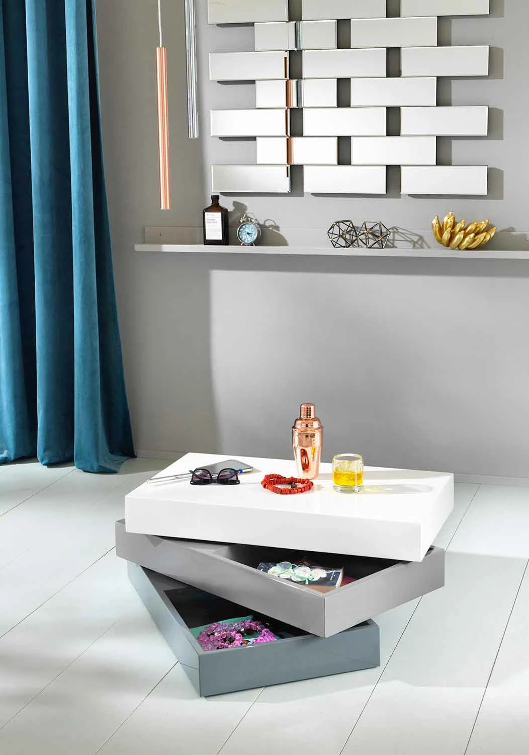 Koffietafelcontainer Met Modern Design In Mdf - Tiziana 5 Koffietafelcontainer Met Modern Design In Mdf - Tiziana - Afbeelding 5