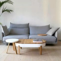 Design Salontafel In Massief Hout En Gelakt Metaal - Salerno -Slide Shop tavolino da salotto di design in legno massello e metallo laccato salerno 10