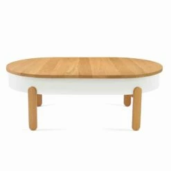 Design Salontafel In Massief Hout En Gelakt Metaal - Salerno -Slide Shop tavolino da salotto di design in legno massello e metallo laccato salerno 7