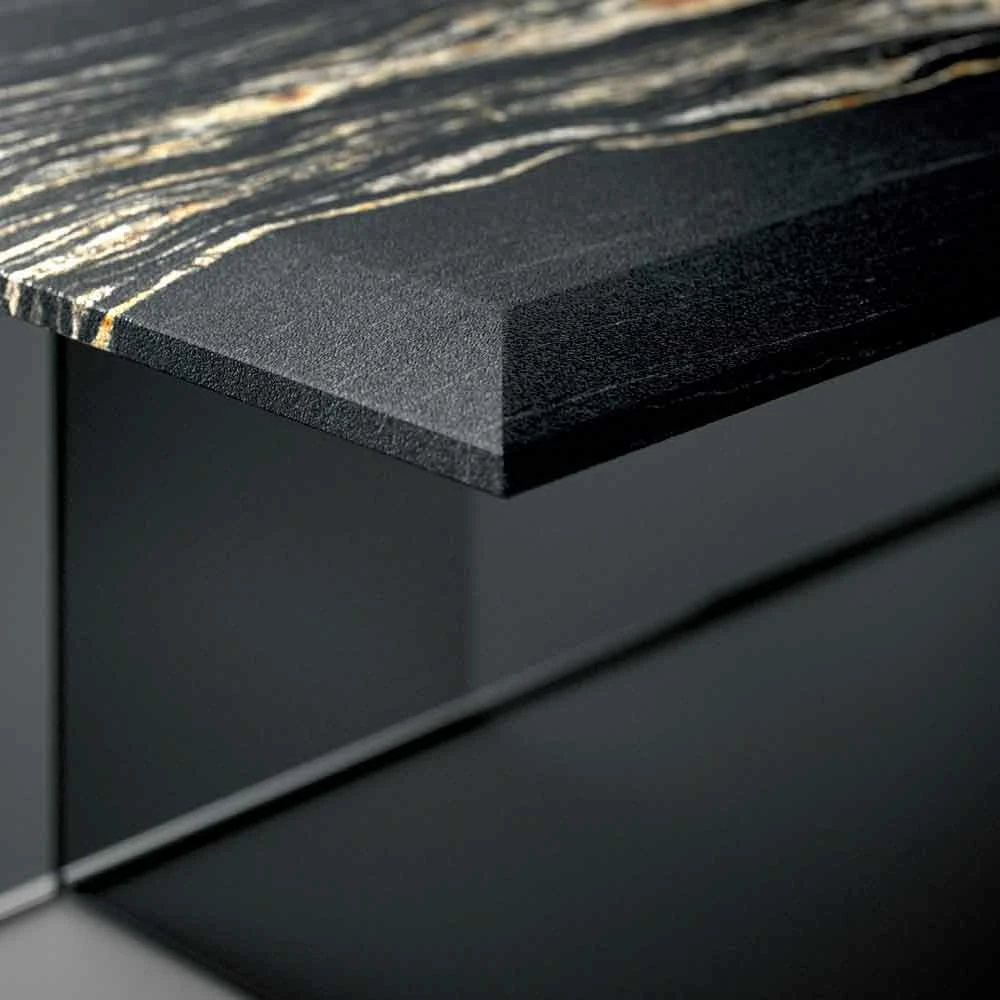 Design Salontafel In Marmer Met Glazen Voet Gemaakt In Italië - Molino 2 Design Salontafel In Marmer Met Glazen Voet Gemaakt In Italië - Molino - Afbeelding 2