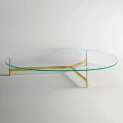 Design Salontafel Van Glas Met Metalen Onderstel Made In Italy - Cinci