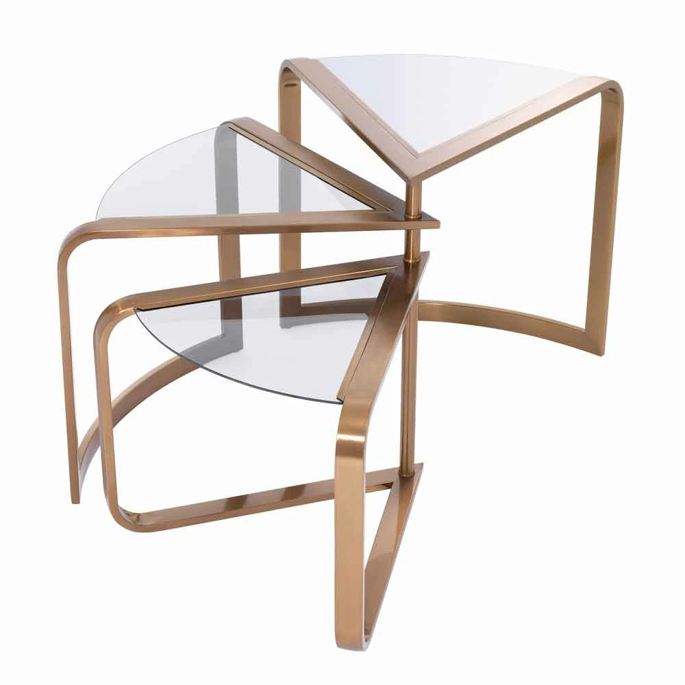 Design Salontafel Van Glas Met Details In Koperafwerking - Carpi 3 Design Salontafel Van Glas Met Details In Koperafwerking - Carpi - Afbeelding 3