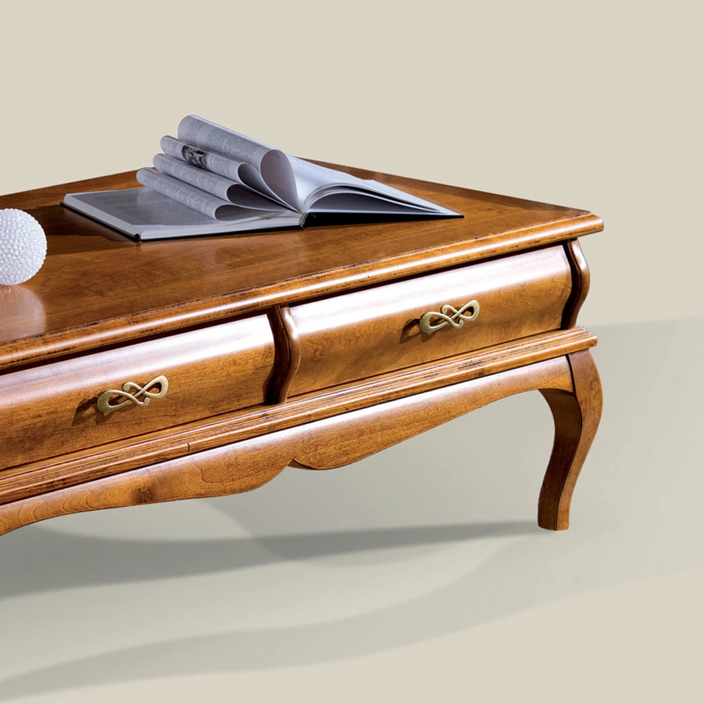 Salontafel In Walnoothout Met Lade Made In Italy - Hastings 2 Salontafel In Walnoothout Met Lade Made In Italy - Hastings - Afbeelding 2