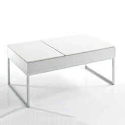 Salontafel In Wit Mdf En Metaal Met Container - Garland