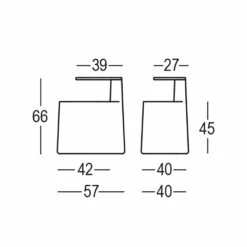 Salontafel In Polyethyleen Met HPL-blad Made In Italy - Clio -Slide Shop tavolino da salotto in polietilene con piano in hpl made in italy clio 7