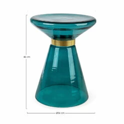 Salontafel In Glas En Decor In Vermessingd Staal - Gabrio -Slide Shop tavolino da salotto in vetro e decoro in acciaio placcato ottone gabrio 3