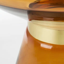 Salontafel In Glas En Decor In Vermessingd Staal - Gabrio -Slide Shop tavolino da salotto in vetro e decoro in acciaio placcato ottone gabrio 5