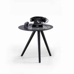 Moderne Salontafel Met Rond Blad In Gres Made In Italy - Stuttgart -Slide Shop tavolino da salotto moderno con piano rotondo in gres made in italy stoccarda 1