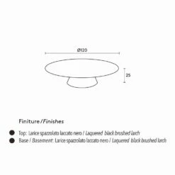 Moderne Salontafel, Zwart Gelakt Lariks Giglio 5 Moderne Salontafel, Zwart Gelakt Lariks Giglio -Slide Shop tavolino da salotto moderno in legno di larice laccato nero giglio 2