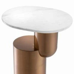 Moderne Salontafel In Wit Marmer Met Onderstel In Koperafwerking - Cosenza 8 Moderne Salontafel In Wit Marmer Met Onderstel In Koperafwerking - Cosenza -Slide Shop tavolino da salotto moderno in marmo bianco con base finitura ottone cosenza 3