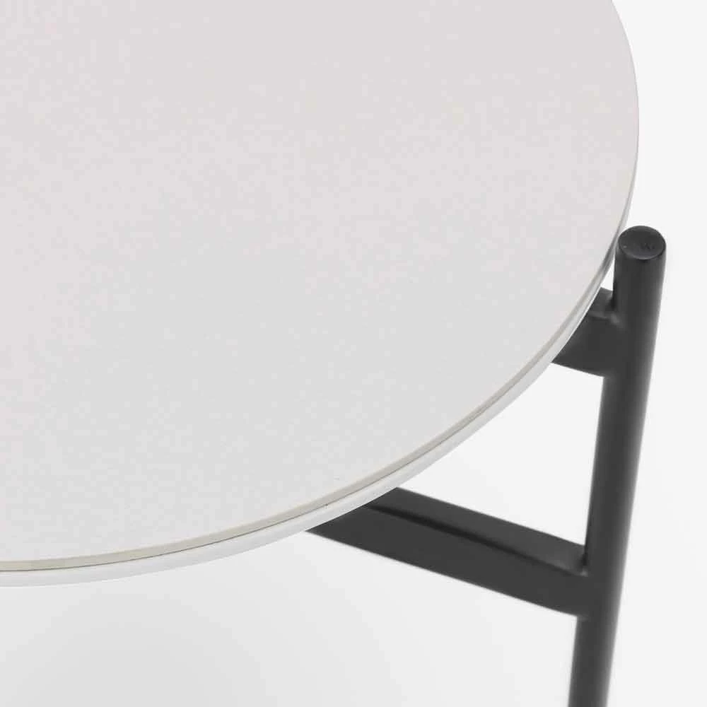 Moderne Design Keramische En Metalen Ronde Salontafel - Gaduci 3 Moderne Design Keramische En Metalen Ronde Salontafel - Gaduci - Afbeelding 3