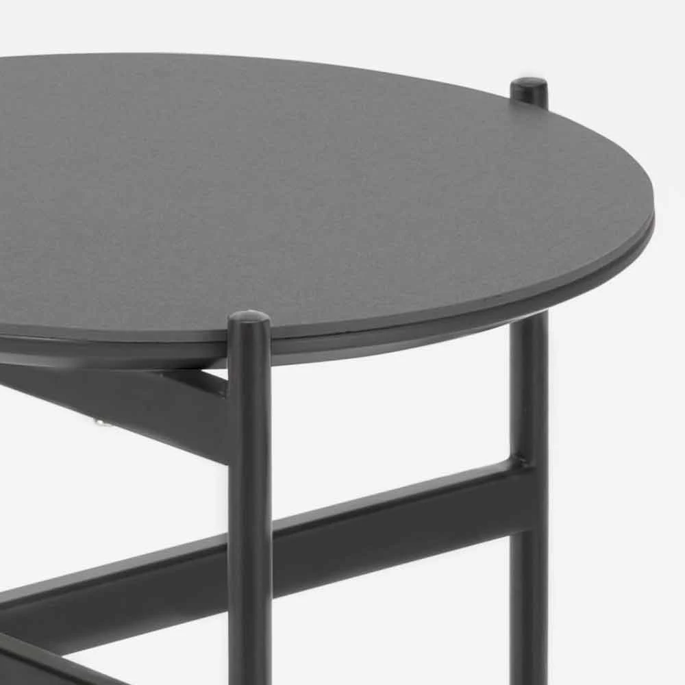 Moderne Design Keramische En Metalen Ronde Salontafel - Gaduci 5 Moderne Design Keramische En Metalen Ronde Salontafel - Gaduci - Afbeelding 5