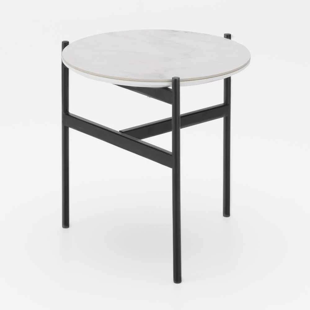 Moderne Design Keramische En Metalen Ronde Salontafel - Gaduci 7 Moderne Design Keramische En Metalen Ronde Salontafel - Gaduci - Afbeelding 7