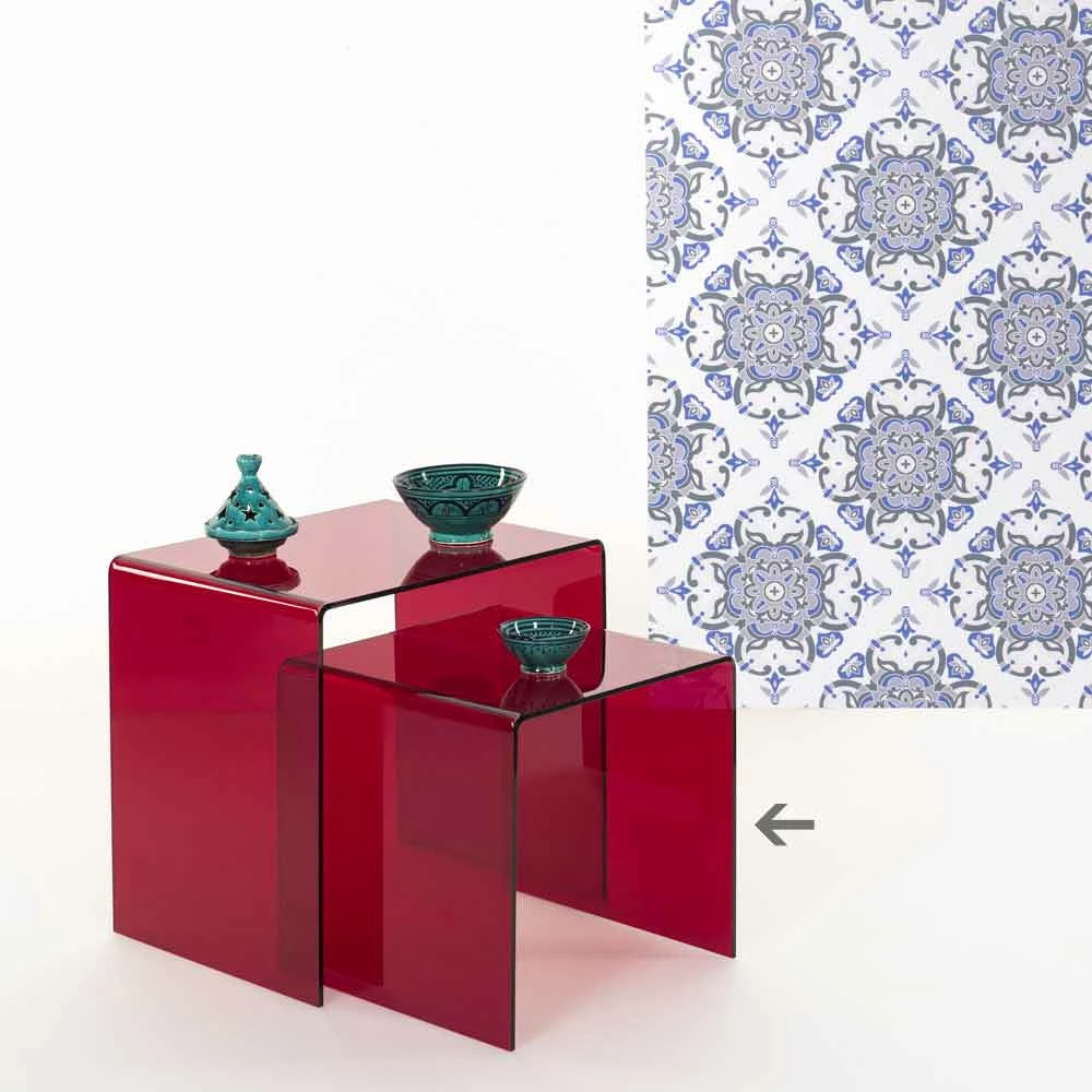 Moderne Koffie Rode Lounge 40x40cm Terry Klein, Made In Italy 1 Moderne Koffie Rode Lounge 40x40cm Terry Klein, Made In Italy