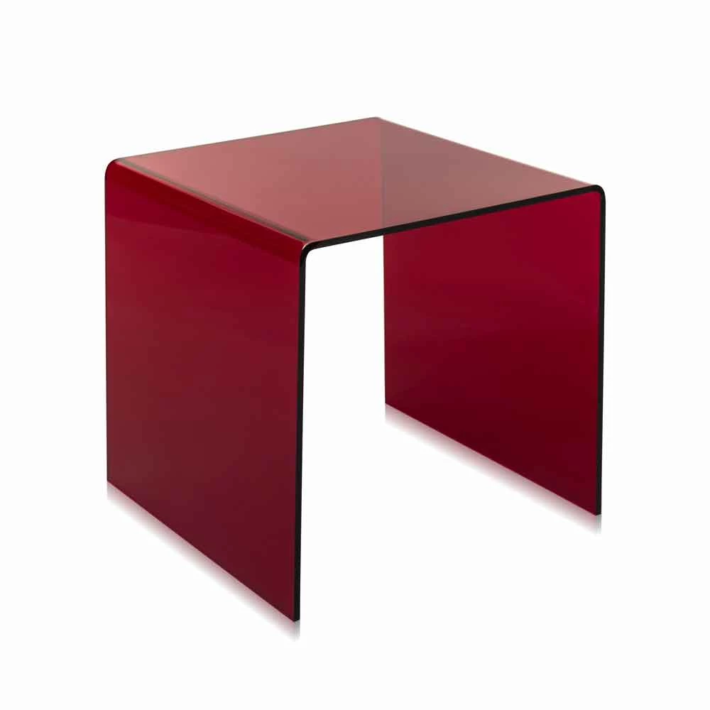 Moderne Koffie Rode Lounge 40x40cm Terry Klein, Made In Italy 2 Moderne Koffie Rode Lounge 40x40cm Terry Klein, Made In Italy - Afbeelding 2