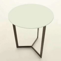 Ronde Salontafel Met Kristallen Blad Made In Italy - Indio -Slide Shop tavolino da salotto rotondo con piano in cristallo made in italy indio 7