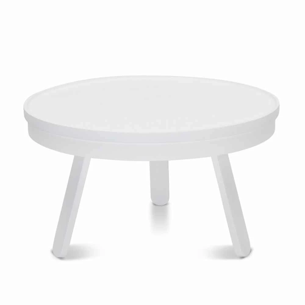 Ronde Design Salontafel In Massief Hout En Metaal - Salerno 10 Ronde Design Salontafel In Massief Hout En Metaal - Salerno - Afbeelding 10