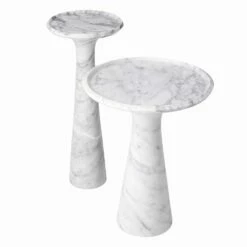Ronde Design Salontafel In Wit Carrara Marmer - Udine -Slide Shop tavolino da salotto rotondo di design in marmo bianco di carrara udine 7
