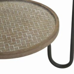 Ronde Salontafel In Ijzer En MDF Met Modern Design - Luther -Slide Shop tavolino da salotto rotondo in ferro e mdf di design moderno luther 2