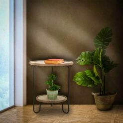 Ronde Salontafel In Ijzer En MDF Met Modern Design - Luther -Slide Shop tavolino da salotto rotondo in ferro e mdf di design moderno luther 3