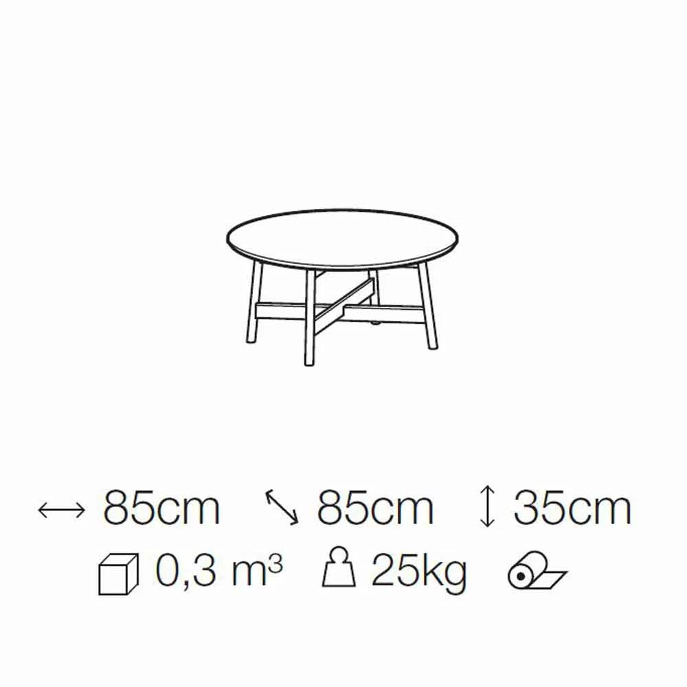 Ronde Salontafel In Marmer En Beukenhout Made In Italy - Daniela 5 Ronde Salontafel In Marmer En Beukenhout Made In Italy - Daniela - Afbeelding 5