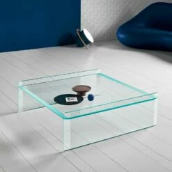 Salontafel Van Extra Helder Glas Met Afschuining Made In Italy - Imperativo -Slide Shop tavolino da salotto vetro extrachiaro con bisellatura made in italy imperativo 8