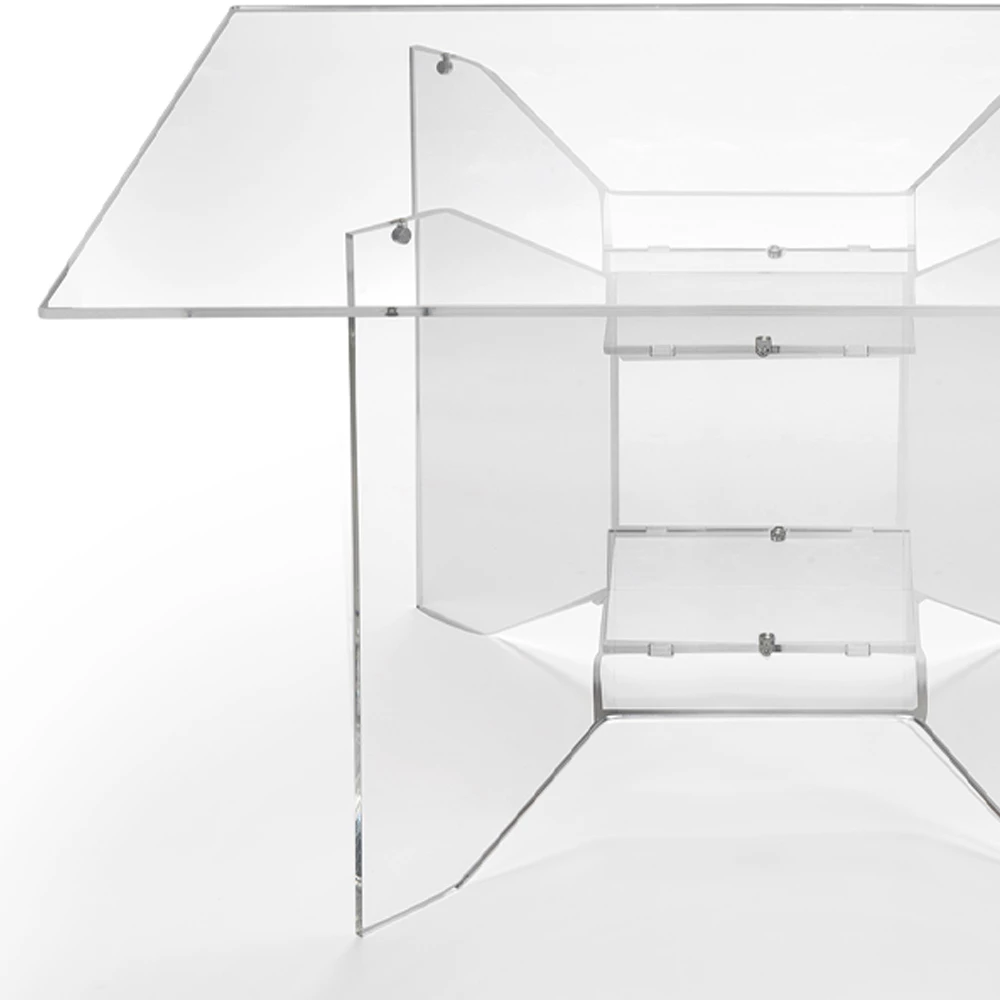 Design Salontafel In Transparant Vierkant Plexiglas Made In Italy - Fiocco 4 Design Salontafel In Transparant Vierkant Plexiglas Made In Italy - Fiocco - Afbeelding 4