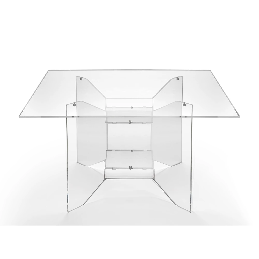 Design Salontafel In Transparant Vierkant Plexiglas Made In Italy - Fiocco 1 Design Salontafel In Transparant Vierkant Plexiglas Made In Italy - Fiocco