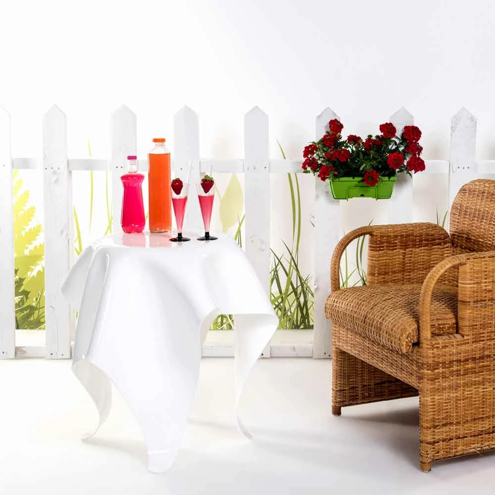 Tabel Modern Design In Wit Plexiglas Acht, Made In Italy 3 Tabel Modern Design In Wit Plexiglas Acht, Made In Italy - Afbeelding 3