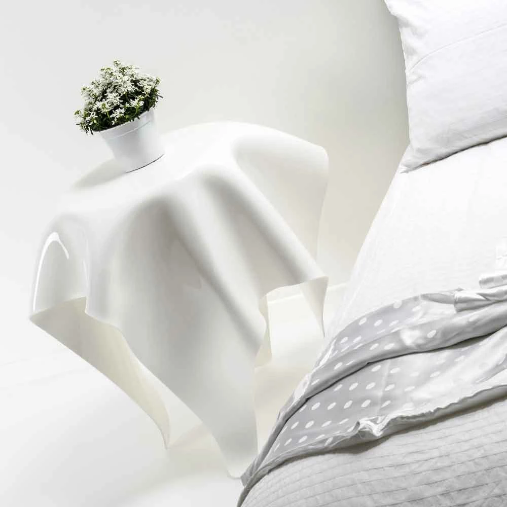 Tabel Modern Design In Wit Plexiglas Acht, Made In Italy 4 Tabel Modern Design In Wit Plexiglas Acht, Made In Italy - Afbeelding 4