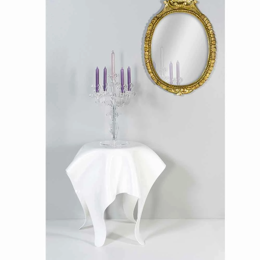 Tabel Modern Design In Wit Plexiglas Acht, Made In Italy 6 Tabel Modern Design In Wit Plexiglas Acht, Made In Italy - Afbeelding 6