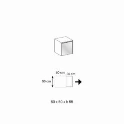 Sofa Bijzettafel Of Nachtkastje In Gerookt Glas Met Houten Lade - Mantra -Slide Shop tavolino lato divano o comodino in vetro fume con cassetto in legno mantra 3