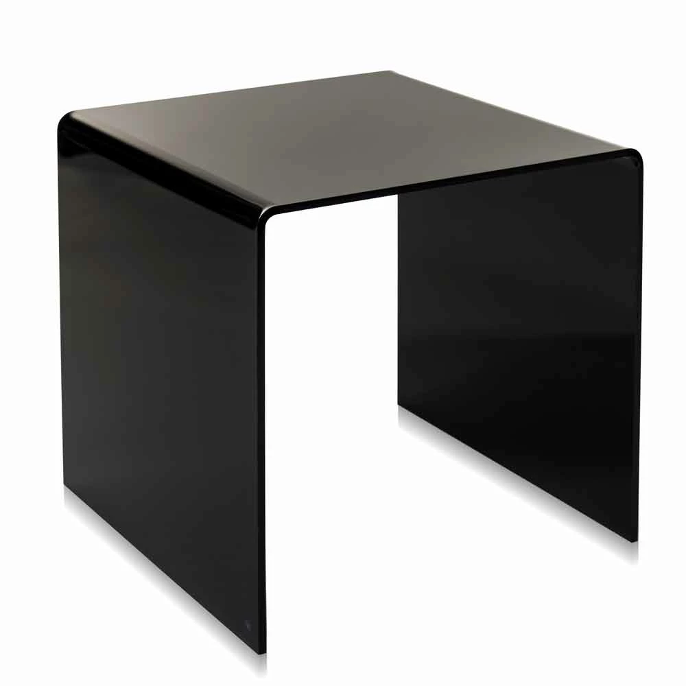 Modern Ontwerp Zwart Tafel 50x50cm Big Terry, Made In Italy 2 Modern Ontwerp Zwart Tafel 50x50cm Big Terry, Made In Italy - Afbeelding 2