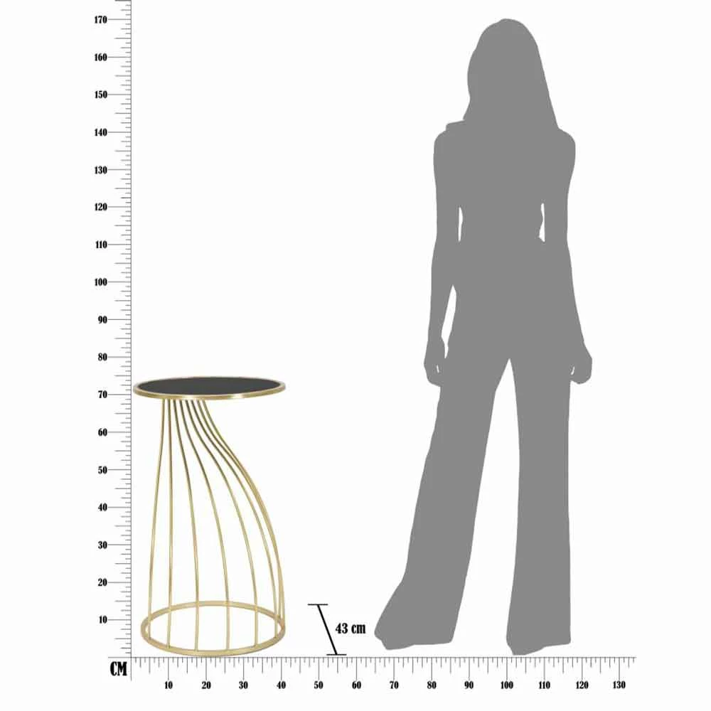 Rond Design Telefoonstandaard In Glas, Ijzer En MDF - Isaiah 4 Rond Design Telefoonstandaard In Glas, Ijzer En MDF - Isaiah - Afbeelding 4
