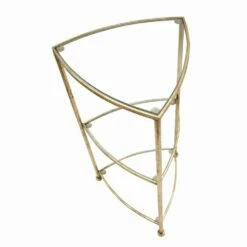 Moderne Driehoekige Telefoonstandaard 3 Planken In Ijzer En Glas - Kora -Slide Shop tavolino portatelefono 3 ripiani triangolare moderno in ferro e vetro kora 2