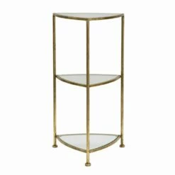 Moderne Driehoekige Telefoonstandaard 3 Planken In Ijzer En Glas - Kora