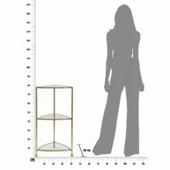 Moderne Driehoekige Telefoonstandaard 3 Planken In Ijzer En Glas - Kora -Slide Shop tavolino portatelefono 3 ripiani triangolare moderno in ferro e vetro kora 5
