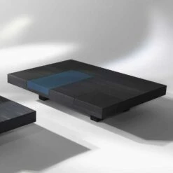 Moderne Rechthoekige Tafel Met Ingebouwde Verwijderbare Trays Iris