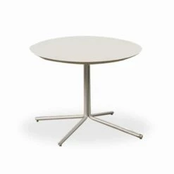 Ronde Salontafel In Wit MDF Met Modern Design 2 Maten - Geone