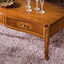 Ingelegde Houten Salontafel Met 2 Lades Made In Italy - Katerine -Slide Shop tavolino salotto in legno intarsiato con 2 cassetti made in italy katerine 2