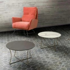 Salontafel In Geverfd Metaal Met HPL-blad Made In Italy - Numbo -Slide Shop tavolino salotto in metallo verniciato con piano in hpl made in italy numbo 10