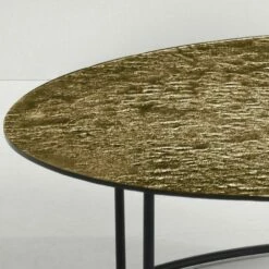 Salontafel In Gehamerd Glas En Metaal Made In Italy - Massimiliano -Slide Shop tavolino salotto in vetro martellato e metallo made in italy massimiliano 4