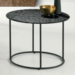 Salontafel In Gehamerd Glas En Metaal Made In Italy - Massimiliano -Slide Shop tavolino salotto in vetro martellato e metallo made in italy massimiliano 6